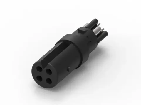 Special Power Din 母頭 4PIN 線端成型式連接器