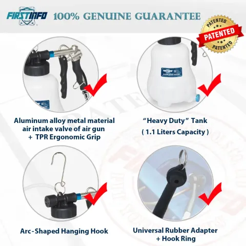 【FIRSTINFO】1.1 Liter Pneumatic Brake Fluid Vacuum Extractor